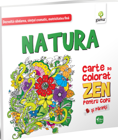 Natura. Carte de colorat Zen pentru copii si parinti. Gama