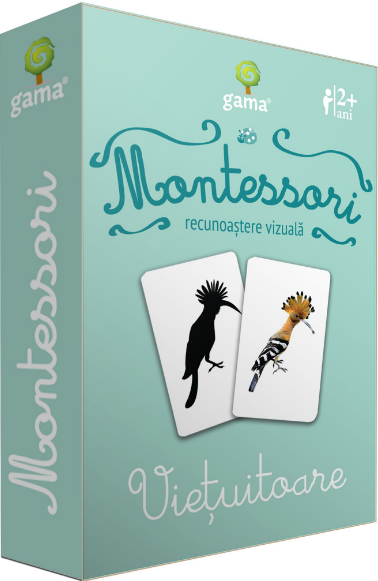 Carti de joc Montessori – Recunoastere vizuala. Vietuitoare. Gama