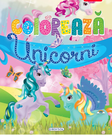 Coloreaza - Unicorni. Girasol