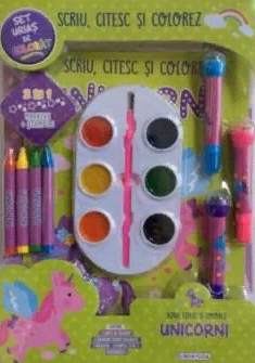 Scriu, citesc si colorez - Unicorni. Girasol